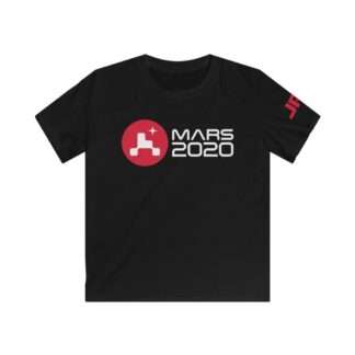 Black NASA unisex kids t-shirt for Mars 2020 Perseverance