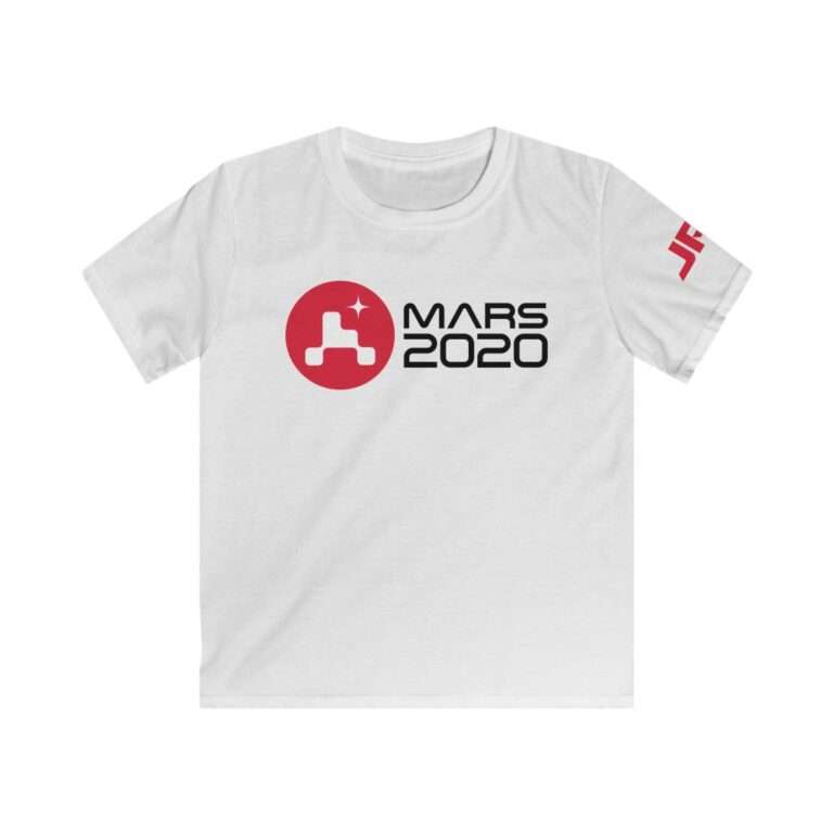 White NASA unisex kids t-shirt for Mars 2020 Perseverance