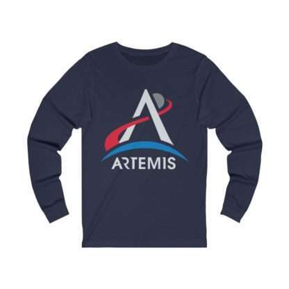 Navy-blue NASA Artemis unisex long-sleeve t-shirt