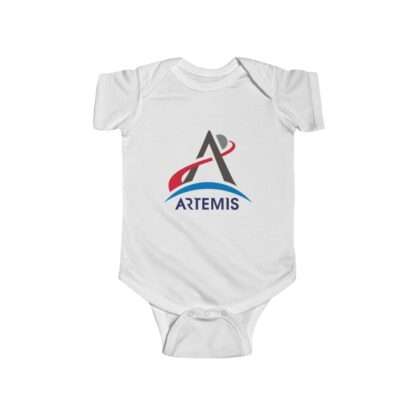 White NASA Artemis unisex infant bodysuit
