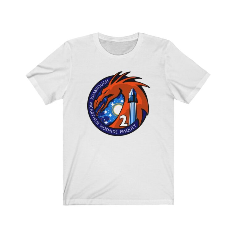 Premium Unisex T-Shirt for NASA "CREW-2" Mission ft. SpaceX Crew Dragon - Image 2
