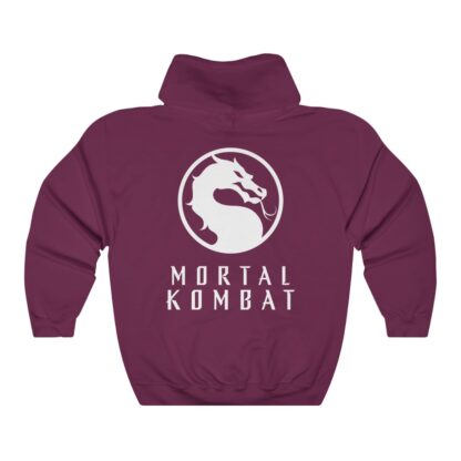 Back of Maroon-Red 2021 Mortal Kombat Unisex Hoodie