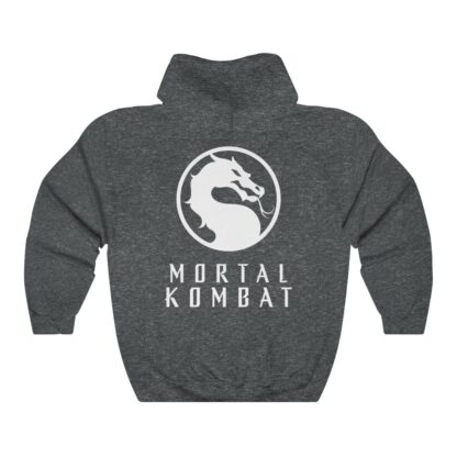 Back of Dark-Heather 2021 Mortal Kombat Unisex Hoodie