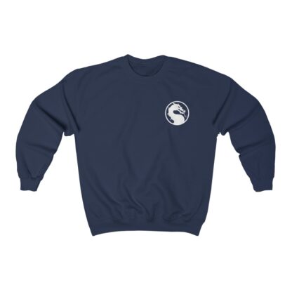 Front of Navy-Blue 2021 Mortal Kombat Unisex Premium Sweatshirt