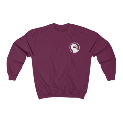 Front of Maroon-Red 2021 Mortal Kombat Unisex Premium Sweatshirt