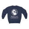 Back of Navy-Blue 2021 Mortal Kombat Unisex Premium Sweatshirt