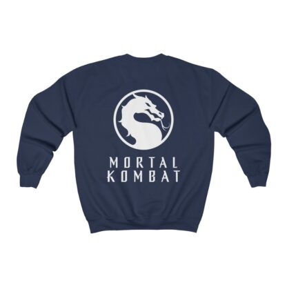 Back of Navy-Blue 2021 Mortal Kombat Unisex Premium Sweatshirt