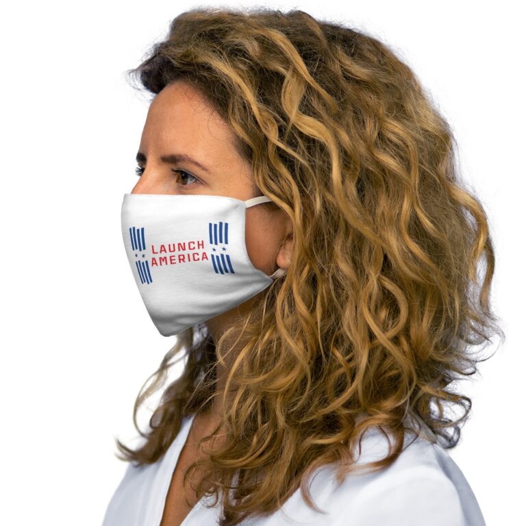 Launch America White Face Mask - NASA/SpaceX