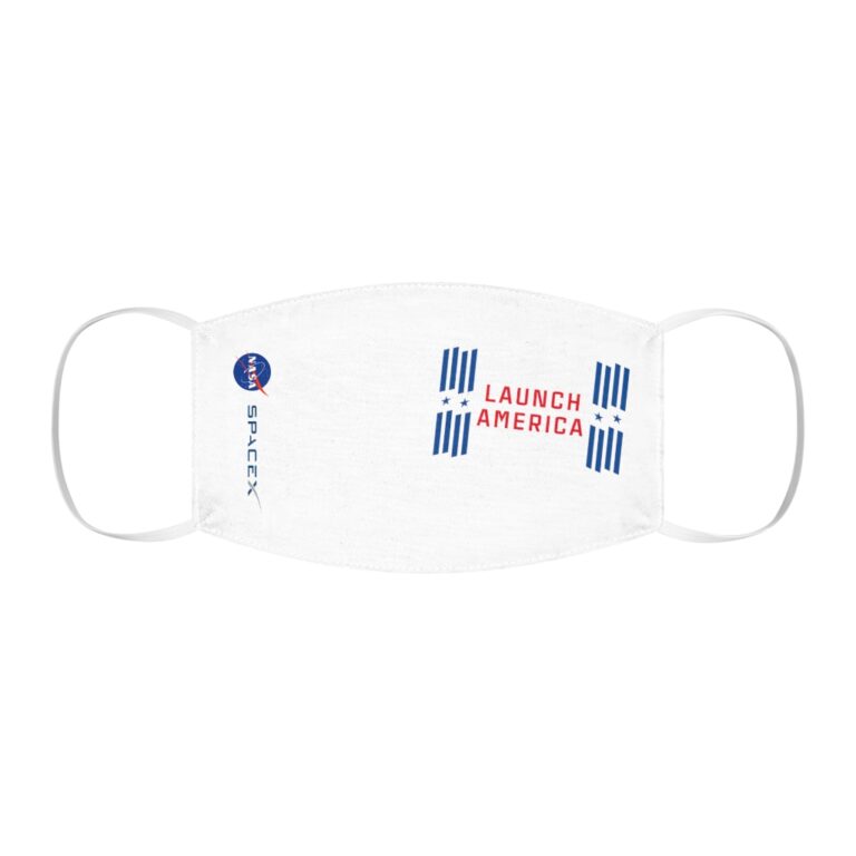 Launch America White Face Mask - NASA/SpaceX