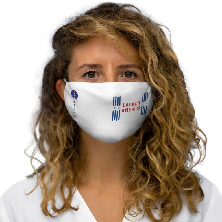Launch America White Face Mask - NASA/SpaceX