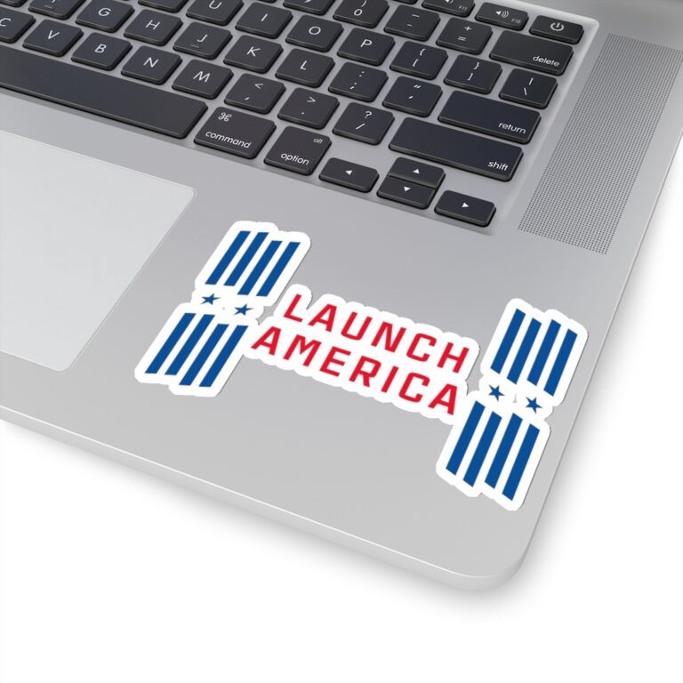 Launch America White Sticker - NASA/SpaceX