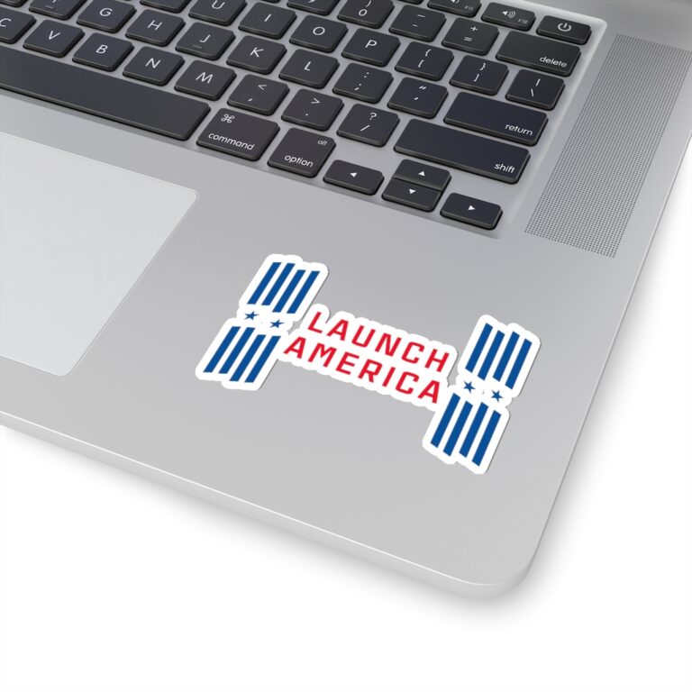 Launch America White Sticker - NASA/SpaceX