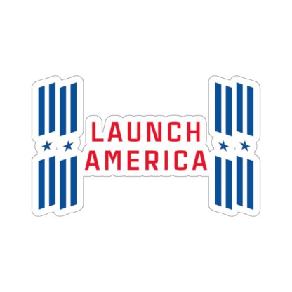 Launch America White Sticker - NASA/SpaceX
