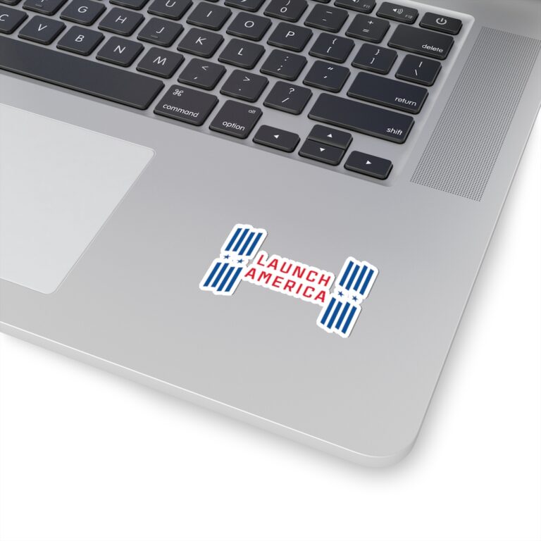 Launch America White Sticker - NASA/SpaceX