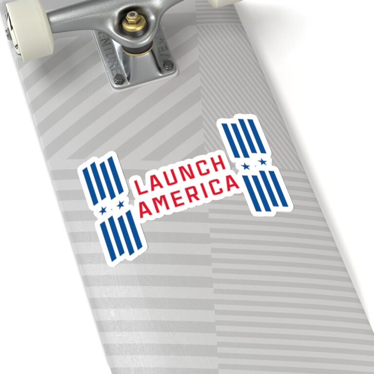 Launch America White Sticker - NASA/SpaceX