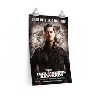 "Lt. Aldo Raine" Character Poster Print from "Inglorious Basterds" ft. Brad Pitt