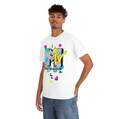Vintage Unisex Graphic-T-Shirt featuring MTV Retro Shapes Design Logo