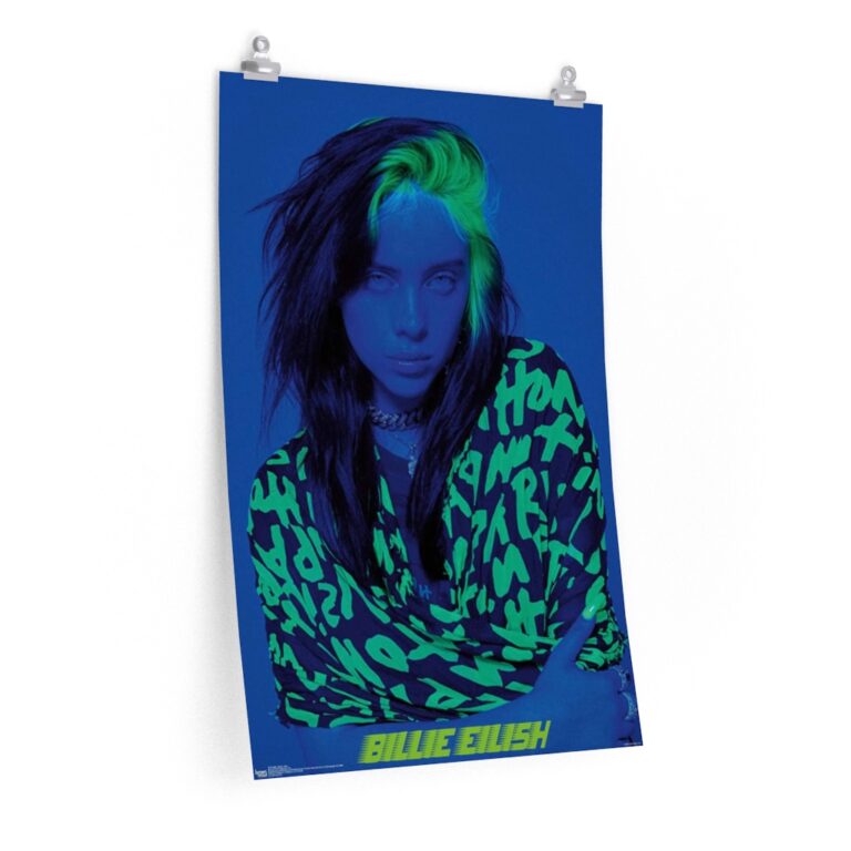 Poster Print of Billie Eilish - Blue Poster