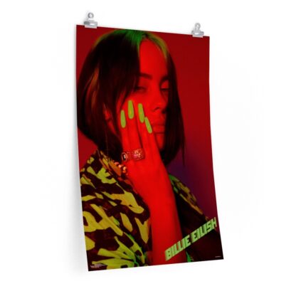 Poster Print of Billie Eilish - Red Poster