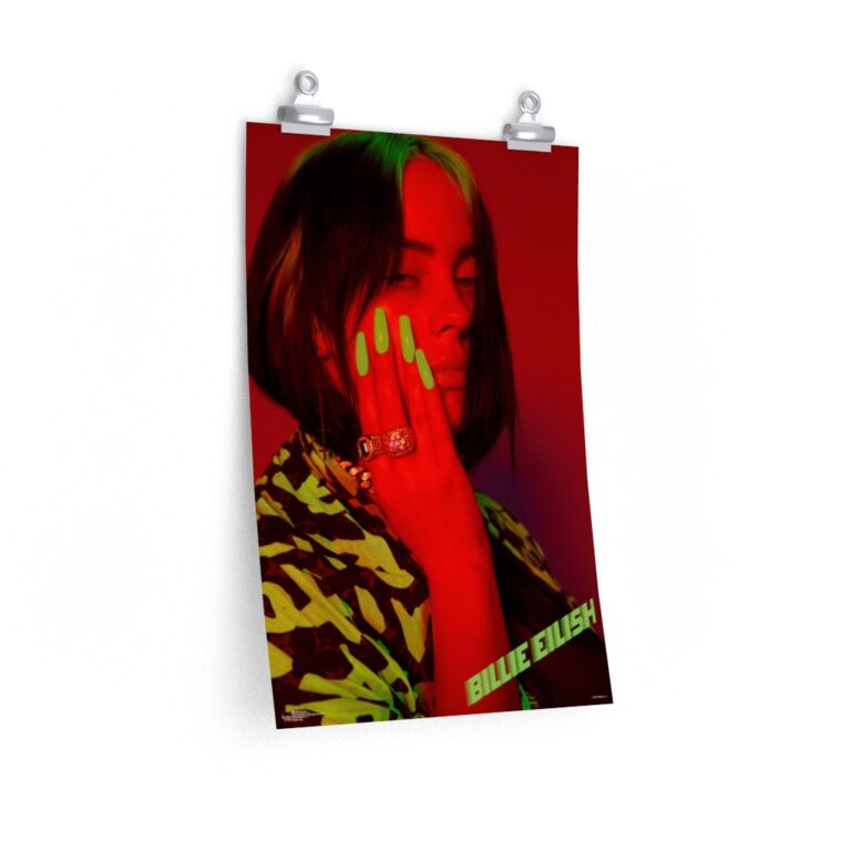Poster Print of Billie Eilish - Red Poster