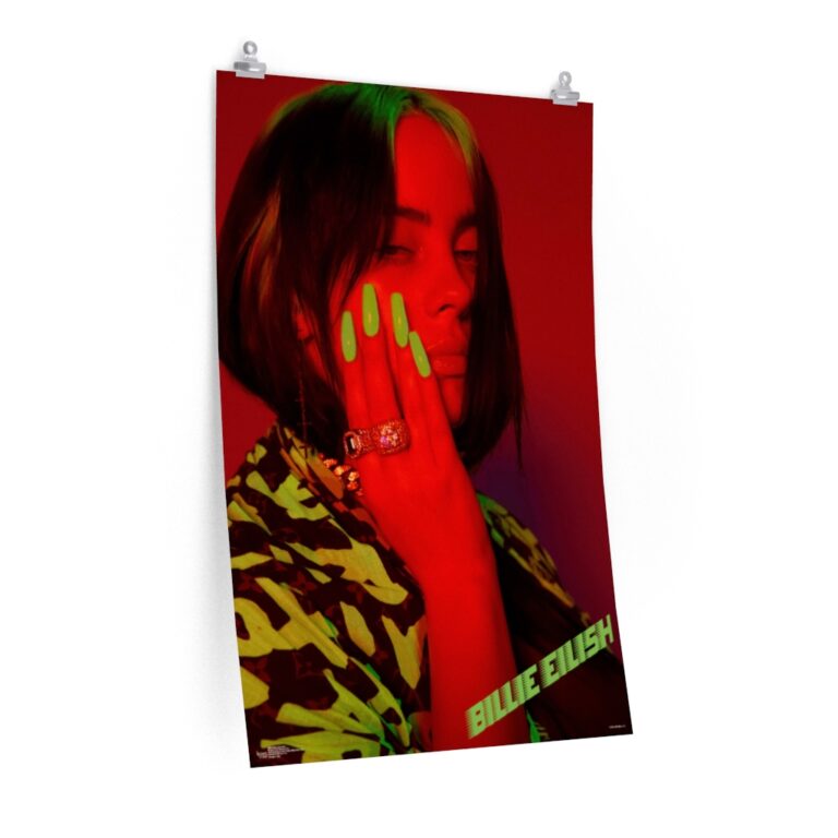 Poster Print of Billie Eilish - Red Poster