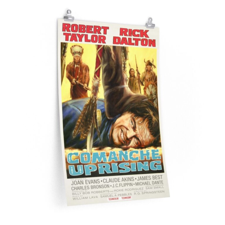 Poster Print of "Comanche Uprising" from "Once Upon a Time in Hollywood" (2019) ft. Rick Dalton - Funny DiCaprio