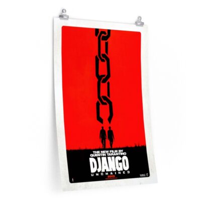 Poster Print of "Django Unchained" by Quentin Tarantino (2012) - Version Chain Silhouette