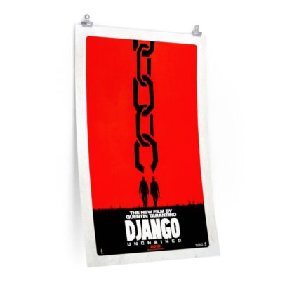 Poster Print of "Django Unchained" by Quentin Tarantino (2012) - Version Chain Silhouette