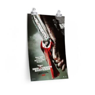 Poster Print of "Inglorious Basterds" by Quentin Tarantino (2009) - Knife/Nazi Flag Version