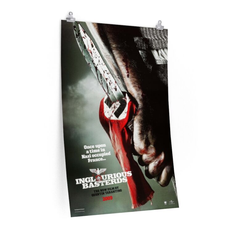Poster Print of "Inglorious Basterds" by Quentin Tarantino (2009) - Knife/Nazi Flag Version