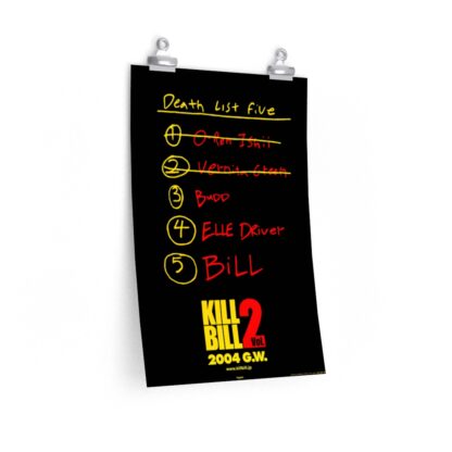 Poster Print of "Kill Bill: Vol. 2" by Quentin Tarantino (2004) - Death List Version