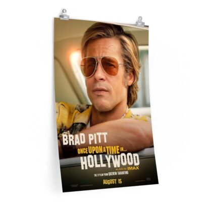 Poster Print of "Once Upon a Time in Hollywood" by Quentin Tarantino (2019) - Character Sheet ft. Brad Pitt