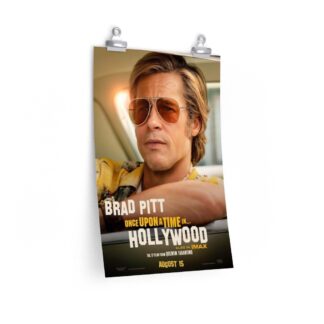 Poster Print of "Once Upon a Time in Hollywood" by Quentin Tarantino (2019) - Character Sheet ft. Brad Pitt