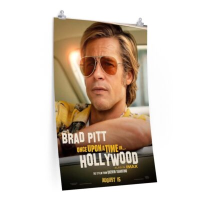 Poster Print of "Once Upon a Time in Hollywood" by Quentin Tarantino (2019) - Character Sheet ft. Brad Pitt