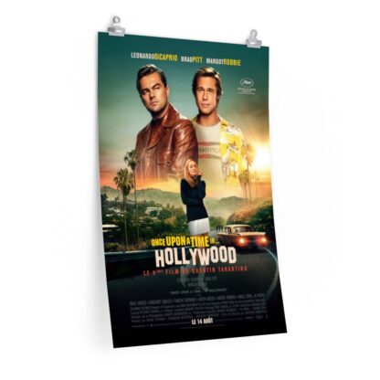 Poster Print of "Once Upon a Time in Hollywood" by Quentin Tarantino (2019) - Version France / Cannes