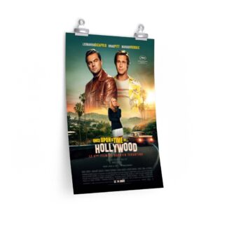 Poster Print of "Once Upon a Time in Hollywood" by Quentin Tarantino (2019) - Version France / Cannes
