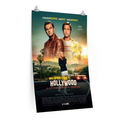 Poster Print of "Once Upon a Time in Hollywood" by Quentin Tarantino (2019) - Version France / Cannes