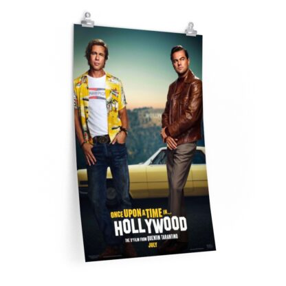 Poster Print of "Once Upon a Time in Hollywood" by Quentin Tarantino (2019) - Version Teaser ft. DiCaprio & Brad Pitt