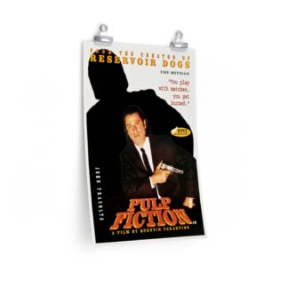 Poster Print of "Pulp Fiction" by Quentin Tarantino (1994) - Version British ft. John Travolta "The Hitman"
