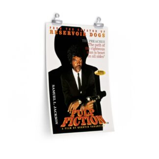 Poster Print of "Pulp Fiction" by Quentin Tarantino (1994) - Version British ft. Samuel L. Jackson "The Preacher"