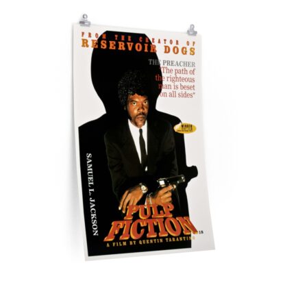 Poster Print of "Pulp Fiction" by Quentin Tarantino (1994) - Version British ft. Samuel L. Jackson "The Preacher"