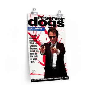 Poster Print of "Reservoir Dogs" by Quentin Tarantino (1992) - Version British Bus Stop "Mr. White" ft. Harvey Keitel