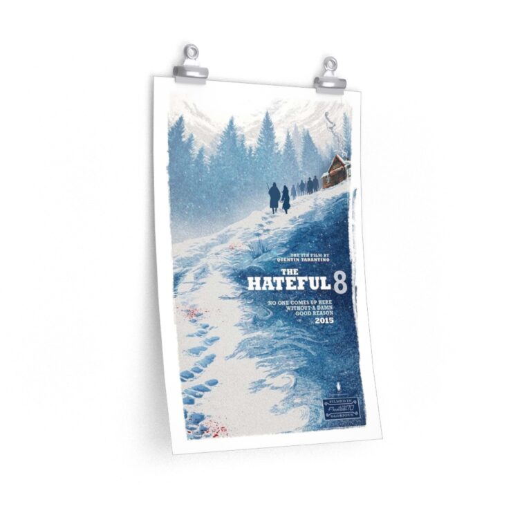 Poster Print of "The Hateful Eight" by Quentin Tarantino (2015) - Version Blue