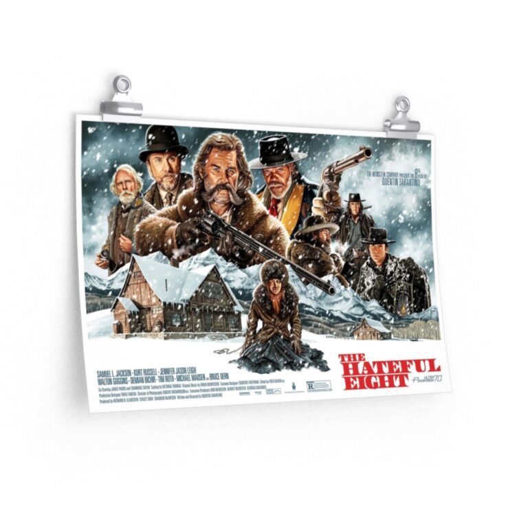 Poster Print of "The Hateful Eight" by Quentin Tarantino (2015) - Version Horizontal