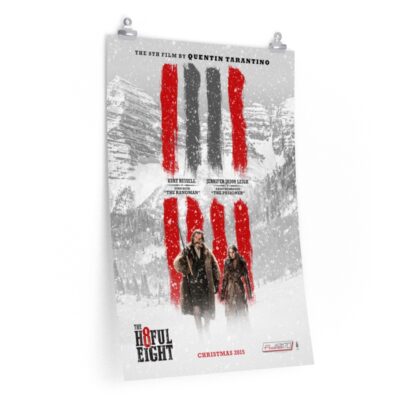 Poster Print of "The Hateful Eight" by Quentin Tarantino (2015) ft. Kurt Russel & Jennifer Jason Leigh