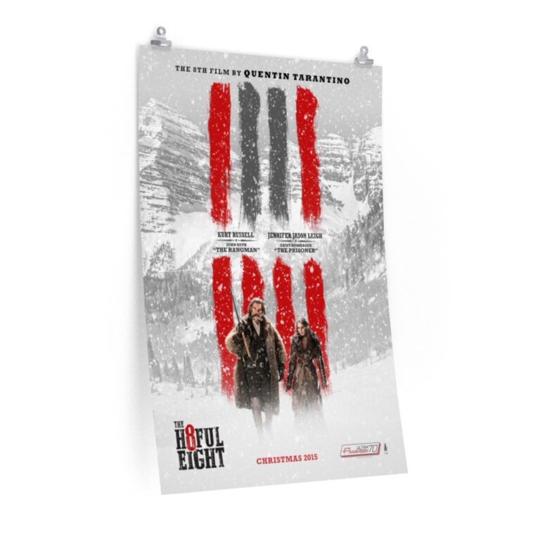 Poster Print of "The Hateful Eight" by Quentin Tarantino (2015) ft. Kurt Russel & Jennifer Jason Leigh