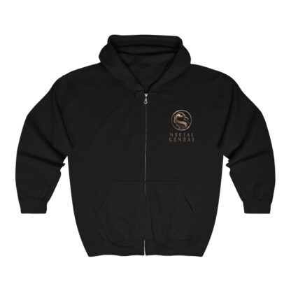 Black Zip Hoodie Unisex ft. Official "Mortal Kombat" Dragon Mark