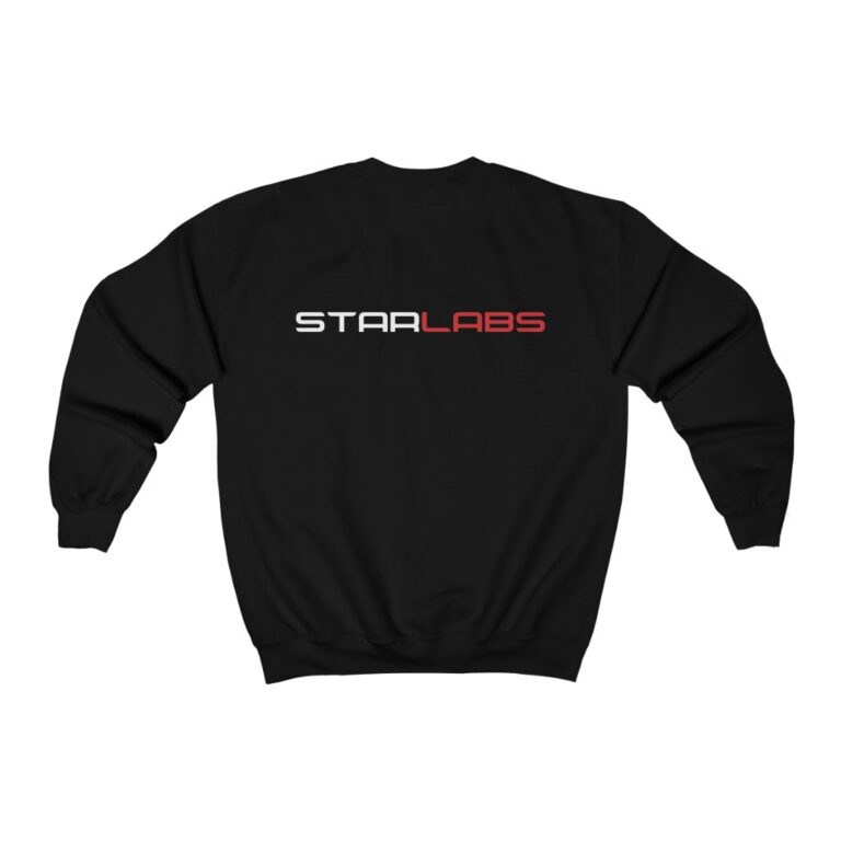 DC Justice League STAR LABS black unisex sweatshirt (back)