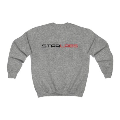 DC Justice League STAR LABS heather-grey unisex sweatshirt (back)