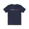 DC Justice League STAR LABS navy-blue unisex t-shirt (back)